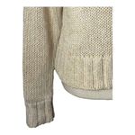 Soft Surroundings  Beige Cotton Button Front Hooded Knit‎ Pullover Sweater Size S Photo 5