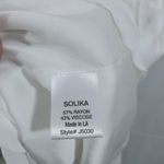 Solika White Asymmetrical Dahlia Dress Lagenlook Minimalist Size L Size L Photo 5