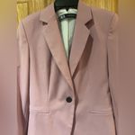 ZARA Classic One-Button Pink Suit Business Career Work Stretch Blazer Size 6 Photo 3