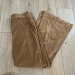 Aerie  Women’s Dark Tan Groove on Velour Ribbed Flare Pant Sz L Photo 4
