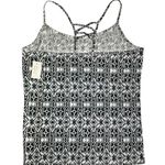 Aeropostale NEW Black White Aztec Boho Geometric Lightweight Sleeveless XL Photo 1
