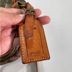 Vtg. Polo Ralph Lauren Green Tapestry Leather Shoulder Crossbody Bag Tag Charm Photo 8