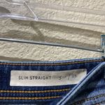 Anthropologie Pilcro Embroidered Cuff Hem Slim Straight Jeans 25 Photo 4