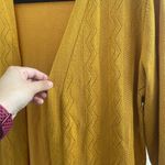 80 park mustard yellow cardigan size large Photo 1