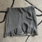 WearAll Gingham Check Print Ruffle Frill Skort White Photo 1