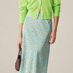 J.Crew  Featherweight 100% cashmere cardigan Bright Green Medium NWT Quiet Luxury Photo 0