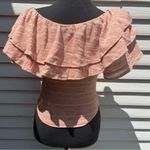 Free People  Open Weave Jacquard Knit Wide Scoop Neck Heirloom Blouse Top; XS Photo 4