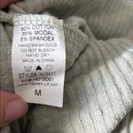 Hayden  V-Neck Ribbed Tee - Light Green Photo 5