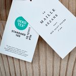 Sézane NWT  Remy Merino Ribbed Knit Short Sleeve Top | Sz Small | Light Beige Photo 13