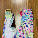 Victoria's Secret  Getaway Floral Halter‎ Bikini Top Ruffle Trim Lined Size 32DD Photo 5