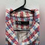 ZARA  pearl button multicolored textured jacket size small Photo 1