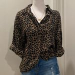 Fenn Wright Manson VTG Workshop Fenn Wright & Manson Black & Brown Leopard Print Long Sleeve Blouse Photo 15