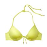 Victoria's Secret VICTORIA’S SECRET Limeade Yellow Malibu Fabulous Strappy Push Up Bikini Top NEW Photo 2