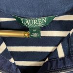 LRL Ralph Lauren Striped Quarter Zip Women 1X Pullover Sweatshirt 3/4 Sleeve Blue Photo 8
