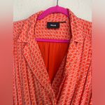 Maeve  Anthropologie Carlotta Coral White Nautical Ruched Sleeve Shirtdress XS Photo 5