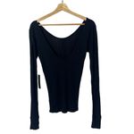 joe's jeans  Aletta Ink Black Long Sleeve T-Shirt L Photo 1