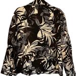 Chico's Chico’s Silk Floral Embroidered Leaf Print Blazer Vanity Size 3/US XL Photo 4