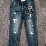 Abercrombie & Fitch boyfriend straight jeans cropped varsity women's 2R Photo 2