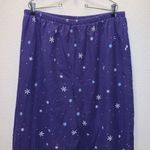 secret treasures purple winter scene faux fur button down pajama set Photo 7