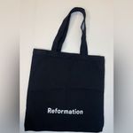 Reformation  Classic‎ Black Canvas Tote Photo 5