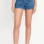 Old Navy High Waisted Jean Trouser Shorts Photo 0
