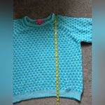 Lilly Pulitzer Corabelle Sweater in Turquoise and White Honeycomb Size XXL Photo 14