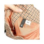 H&M Womens Peplum Flare Skirt Orange White Houndstooth Plaid Size 6 Knee Length Photo 2