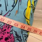 Quacker Factory  Lightweight Cardigan Tropical Vacation Print Size Small Blue Photo 3