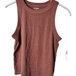 Old Navy Women's Brown Crop Sleeveless Tank Top Sz L NWT Photo 1