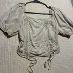Wild Fable  Beige Ruched Blouse Photo 0