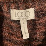 LOGO By Lori Goldstein  size large rust melange shark bite hem sweater. Photo 3
