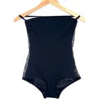 Babajaan NAOMI SWIMSUIT FISH NET CUT SIDE BLACK METALLIC NWT Photo 1