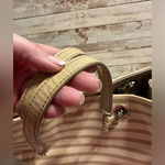 Kate Spade  Patent Leather Purse Shoulder Bag Striped Neutral Photo 5