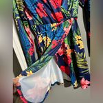 Noblemoon Dress Size XXL Blue Floral Long Sleeve Coverup Sundress Photo 1