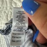 DKNY  Y2K Striped Babydoll Tank Top. Size: Medium. Navy and White. Photo 5