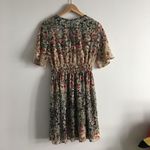 ZARA Basic Collection Moda Floral Print Dress Short Sleeve Size S Lined Photo 9