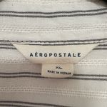 Aeropostale White Striped Button-Down Shirt Photo 5