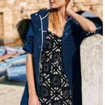 Madewell  Starview Black Baltik Grid Silk Cami Mini Dress 2 Photo 2