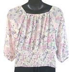 No Boundaries Excellent  XXL Boho Floral Peasant Blouse 3/4 Sleeve Juniors Top Photo 6
