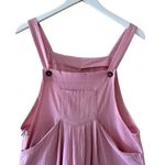 BUTTON STRAP POCKET BOHO PINK BLUSH WIDE LEG SLEEVELESS COTTON Y2K SZ M #2105 Pink Size M Photo 11