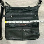 Stone Mountain Crossbody Purse Black Soft Leather Medium Shoulder Bag Adjustable Photo 2