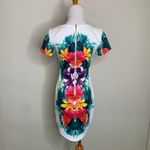 Forever 21 Tropical Body Con Dress Peekaboo Sz Small Photo 1