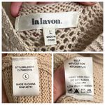 LaLavon Rosette Crochet Midi Dress Large Tan Photo 10