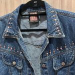Gordon & James Embellished Rhinestone Denim Jean Jacket Western Studded Large Blue Photo 1