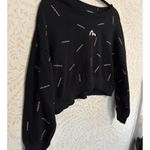 y2k/hype EVISU glitter logo cropped sweatshirt Black Size undefined Photo 2