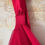 Vintage Y2K Taboo red chiffon gold glitter embellished mini babydoll party dress Size 1X Photo 4