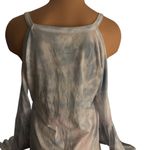 Chaser Cold Shoulder Blouse - bell sleeves. Cloud tie dye. NWT Photo 1