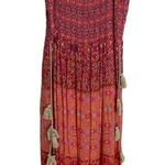 Love Sam  Maxi Dress Size M Boho Smock Top Multicolor Bali Summer Lined Flowy‎ Photo 0