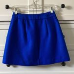 EXPRESS Women’s Cobalt Blue Skater Skirt with Gold Front Zipper - Size 2 Photo 1