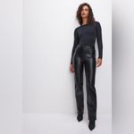 Good American NEW  Icon Faux Leather Pants in Black Size 16 Photo 3